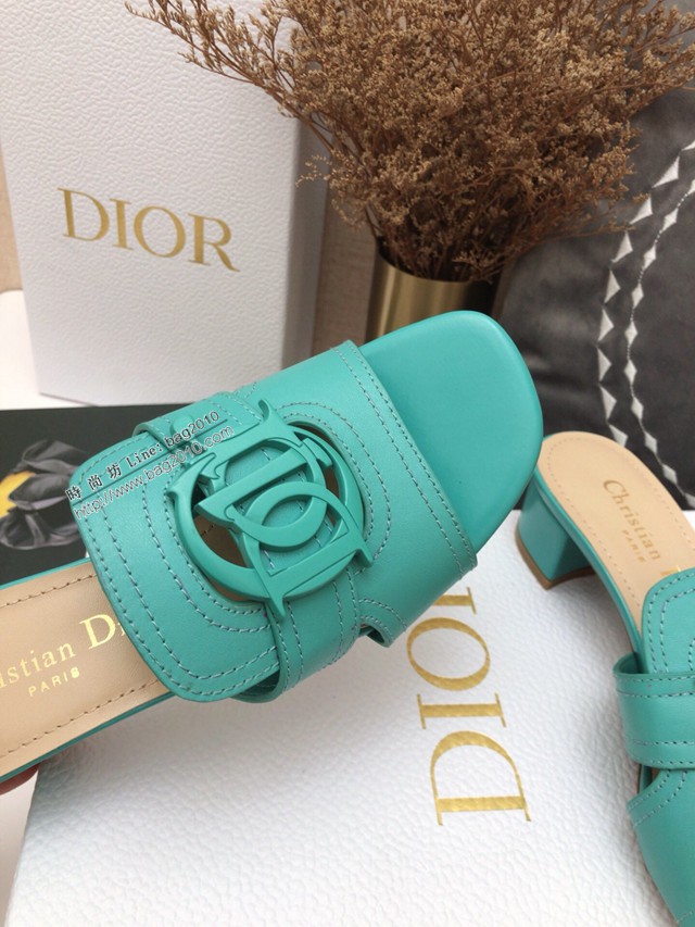 Dior迪奧2021春夏新款果凍色女鞋 CD字母logo五金扣平底鏤空人字拖夾趾涼鞋 dx2859